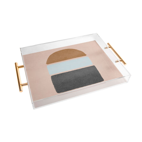 Lola Terracota Abstract interaction 123 Acrylic Tray