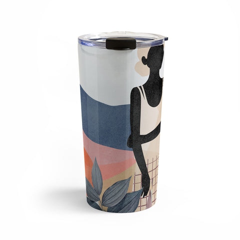 Lola Terracota Fashion modern portrait of a woman at home Travel Mug
