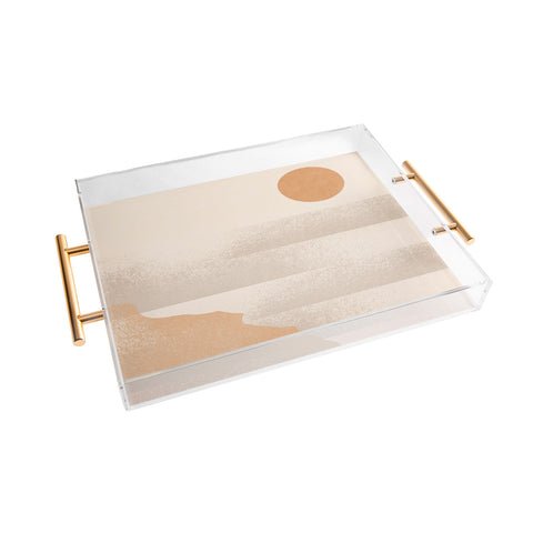 Lola Terracota Minimal sunset in earth tones Acrylic Tray