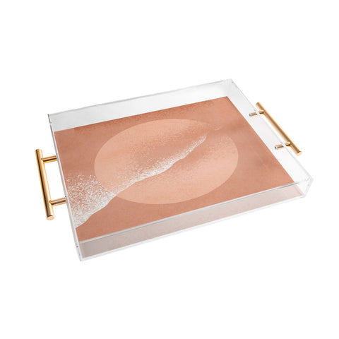 Lola Terracota Minimalistic terracotta grainy Acrylic Tray