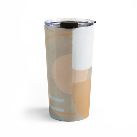 Lola Terracota Simple shapes boho minimalist Travel Mug