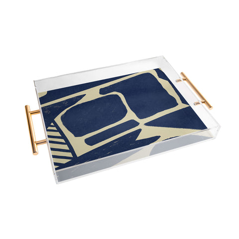 Lola Terracota Strong shapes on simple background Acrylic Tray