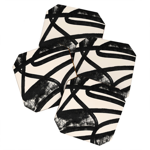 Lola Terracota That was a cow Abstraction Coaster Set