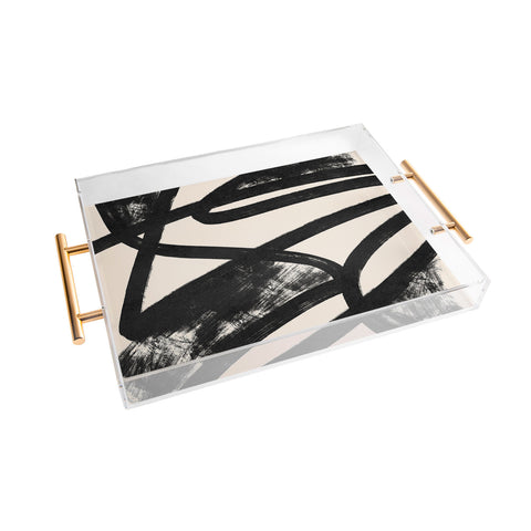 Lola Terracota That was a cow Abstraction Acrylic Tray