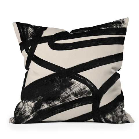 Lola Terracota That was a cow Abstraction Outdoor Throw Pillow