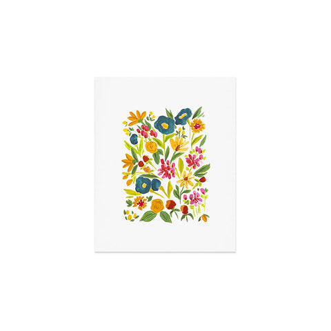 LouBruzzoni Artsy colorful wildflowers Art Print