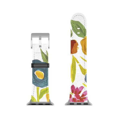 LouBruzzoni Artsy colorful wildflowers Apple Watch Band