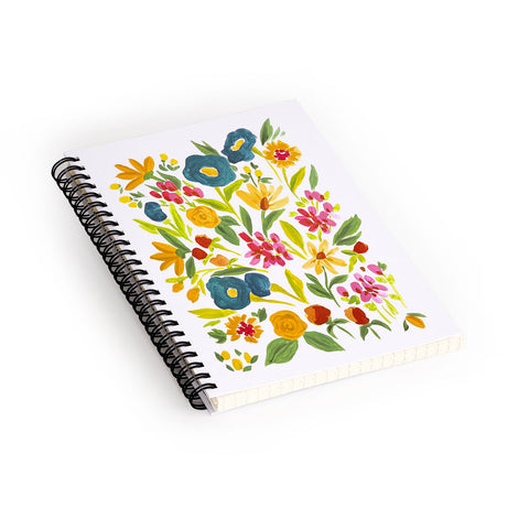 LouBruzzoni Artsy colorful wildflowers Spiral Notebook