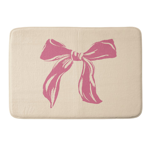 LouBruzzoni Big Pink Ribbon Memory Foam Bath Mat