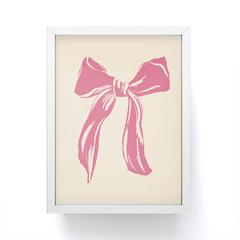 LouBruzzoni Big Pink Ribbon Framed Mini Art Print