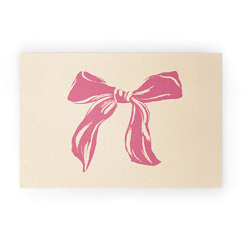LouBruzzoni Big Pink Ribbon Welcome Mat