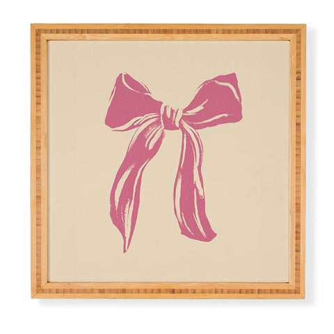 LouBruzzoni Big Pink Ribbon Framed Wall Art