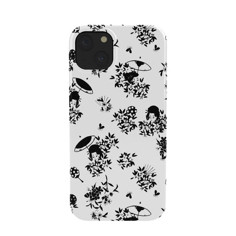LouBruzzoni Black and white oriental pattern Phone Case