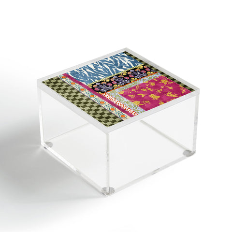 LouBruzzoni Boho Colorful Patch Acrylic Box