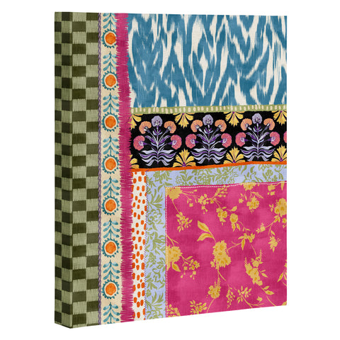 LouBruzzoni Boho Colorful Patch Art Canvas