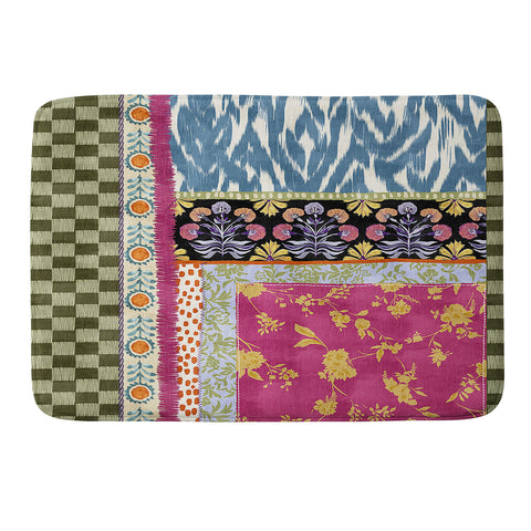 LouBruzzoni Boho Colorful Patch Memory Foam Bath Mat