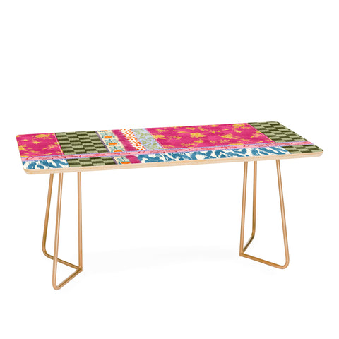 LouBruzzoni Boho Colorful Patch Coffee Table