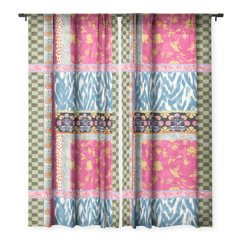 LouBruzzoni Boho Colorful Patch Sheer Non Repeat