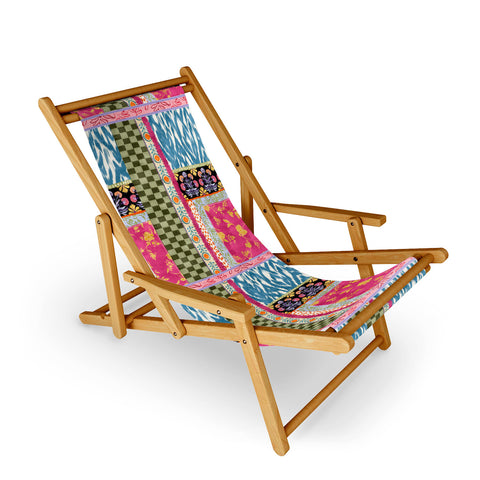 LouBruzzoni Boho Colorful Patch Sling Chair