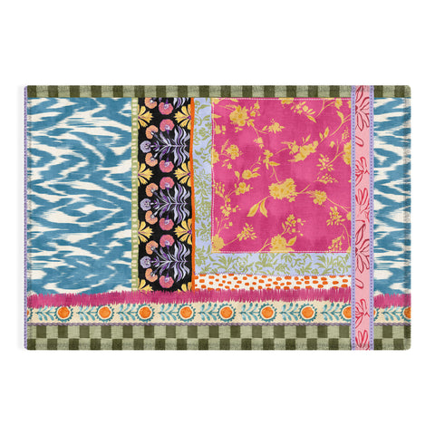 LouBruzzoni Boho Colorful Patch Outdoor Rug