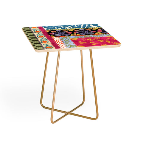 LouBruzzoni Boho Colorful Patch Side Table