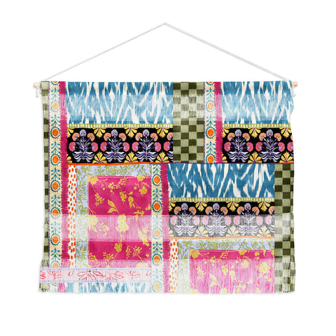 LouBruzzoni Boho Colorful Patch Wall Hanging Landscape