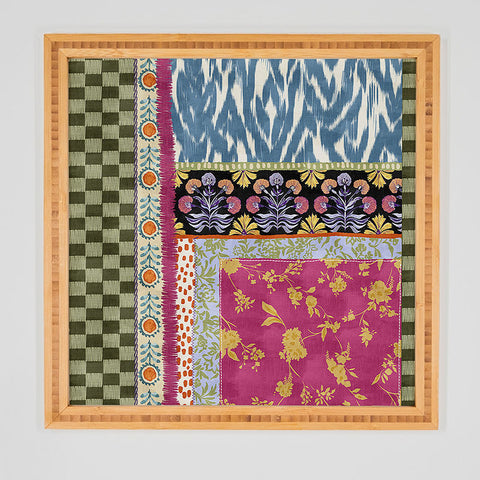 LouBruzzoni Boho Colorful Patch Framed Wall Art