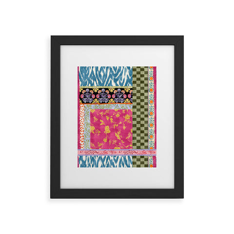 LouBruzzoni Boho Colorful Patch Framed Art Print