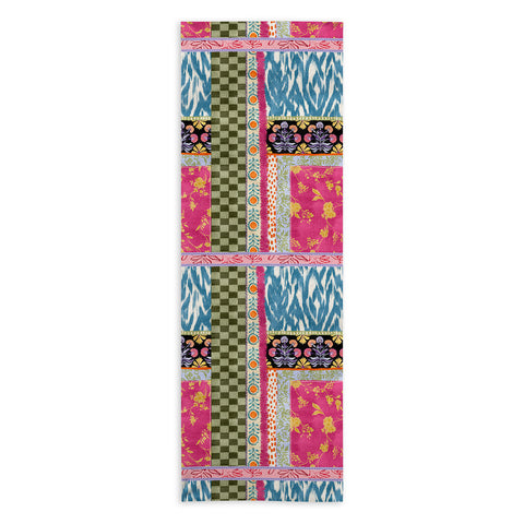 LouBruzzoni Boho Colorful Patch Yoga Towel