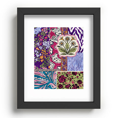 LouBruzzoni Boho Floral Patch Recessed Framing Rectangle
