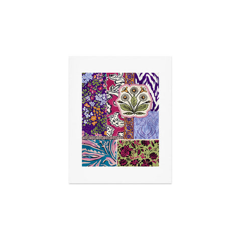 LouBruzzoni Boho Floral Patch Art Print