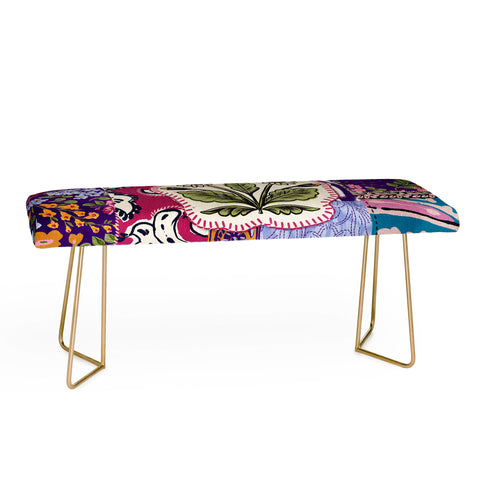 LouBruzzoni Boho Floral Patch Bench