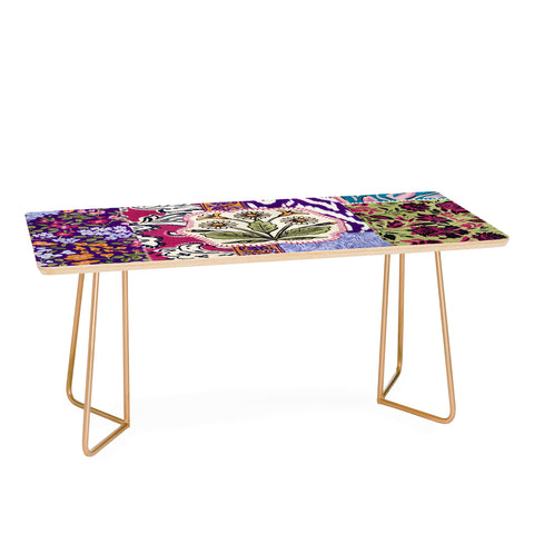 LouBruzzoni Boho Floral Patch Coffee Table