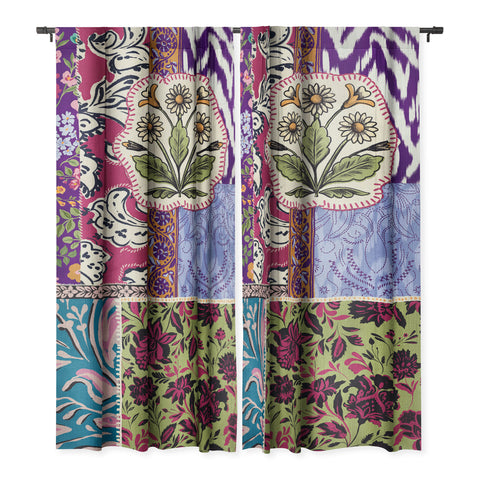 LouBruzzoni Boho Floral Patch Blackout Non Repeat