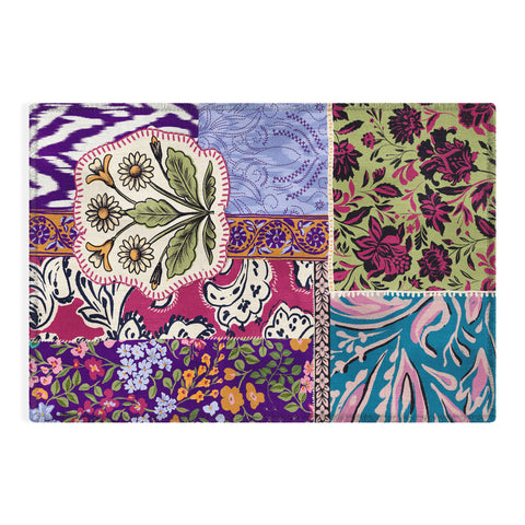 LouBruzzoni Boho Floral Patch Outdoor Rug