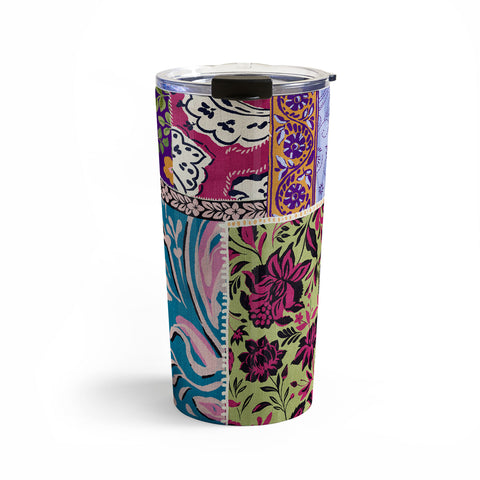 LouBruzzoni Boho Floral Patch Travel Mug