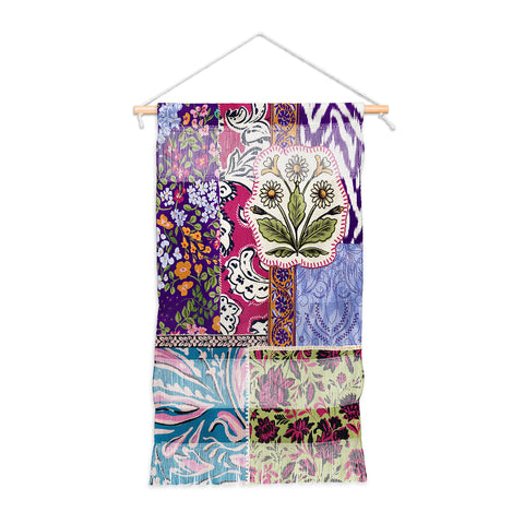 LouBruzzoni Boho Floral Patch Wall Hanging Portrait
