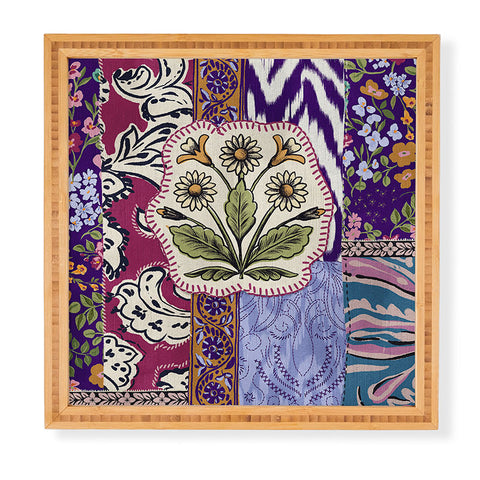 LouBruzzoni Boho Floral Patch Framed Wall Art