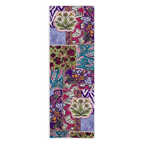 LouBruzzoni Boho Floral Patch Yoga Towel