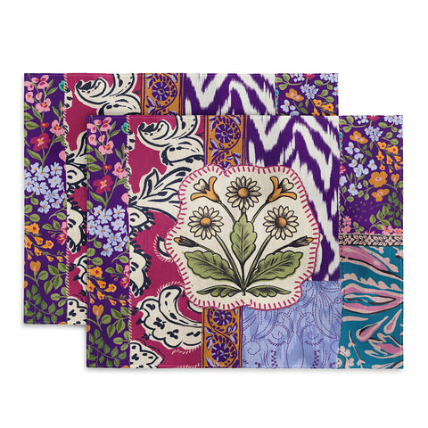 LouBruzzoni Boho Floral Patch Placemat