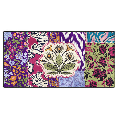 LouBruzzoni Boho Floral Patch Desk Mat