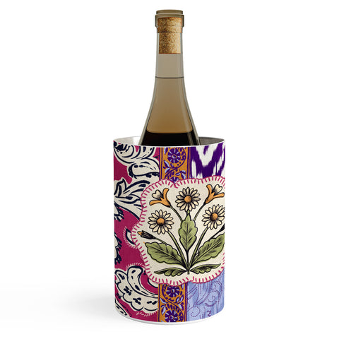 LouBruzzoni Boho Floral Patch Wine Chiller