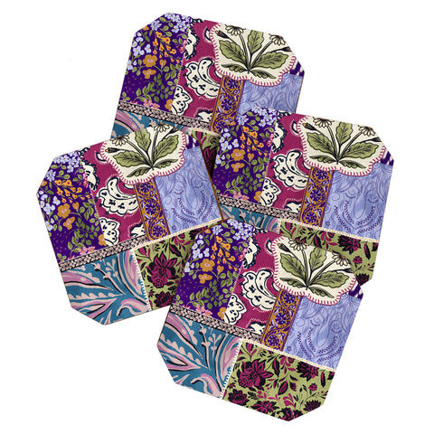 LouBruzzoni Boho Patch Coaster Set