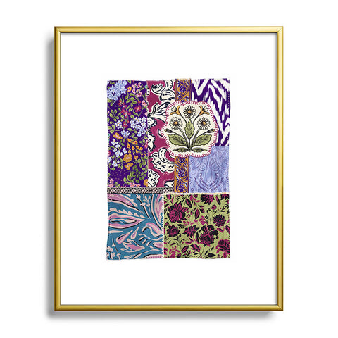 LouBruzzoni Boho Patch Metal Framed Art Print