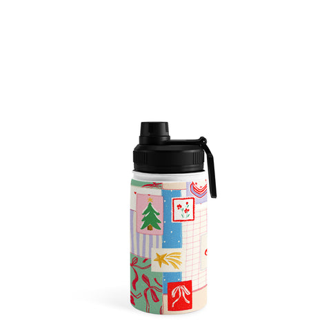 LouBruzzoni Christmas retro patch Water Bottle