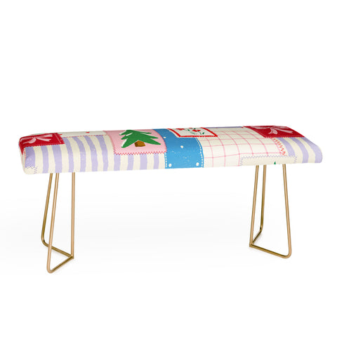 LouBruzzoni Christmas retro patch Bench