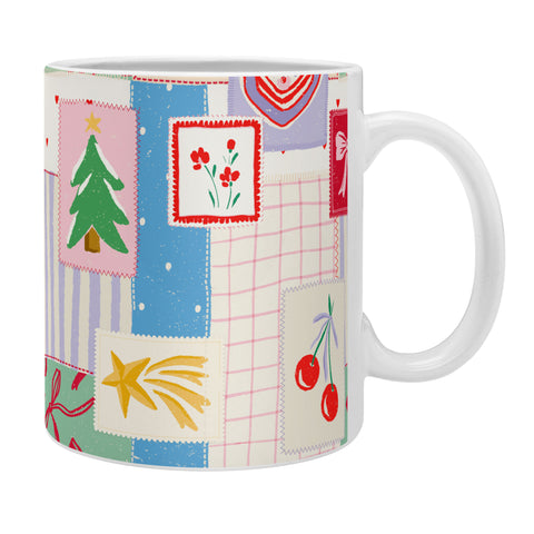 LouBruzzoni Christmas retro patch Coffee Mug