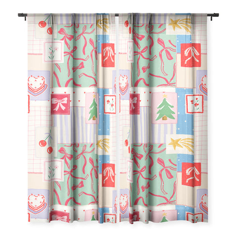 LouBruzzoni Christmas retro patch Sheer Non Repeat