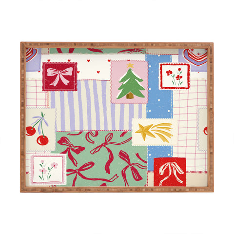 LouBruzzoni Christmas retro patch Rectangular Tray