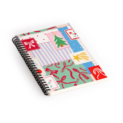 LouBruzzoni Christmas retro patch Spiral Notebook